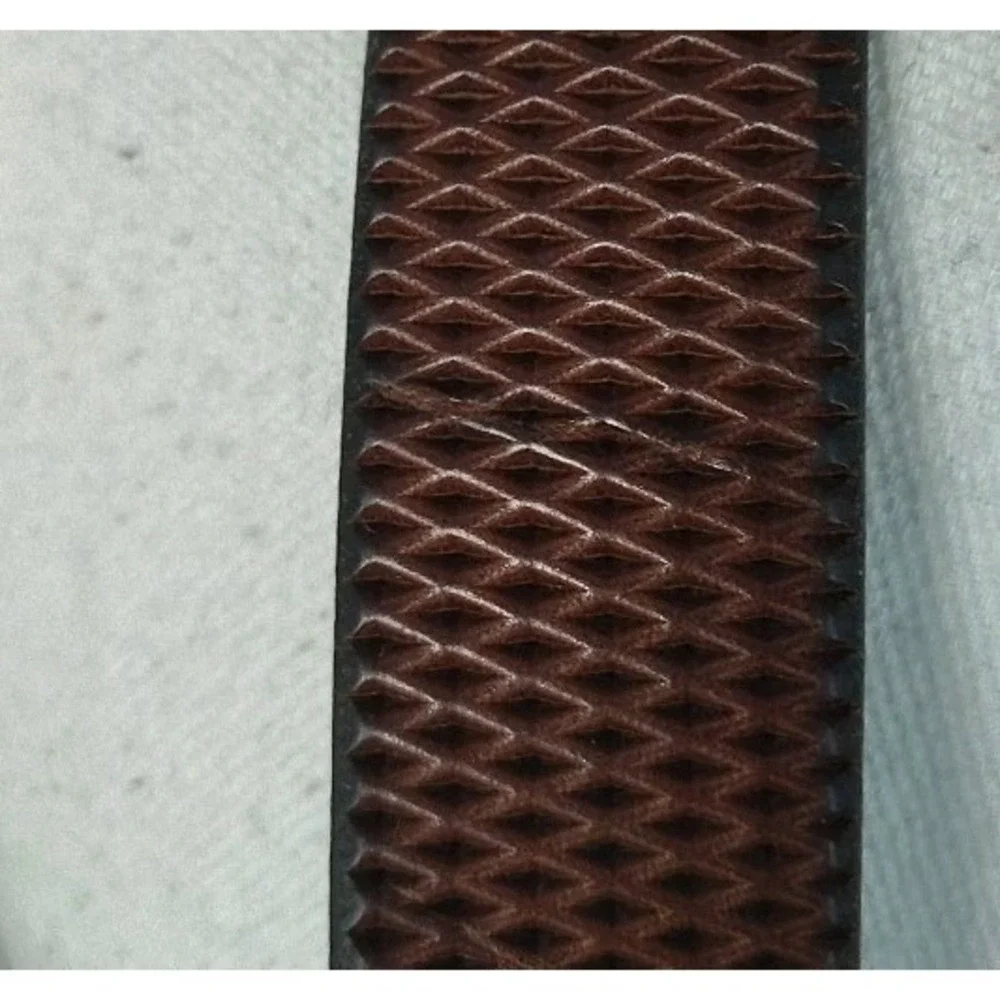 Remo Tulliani Genuine Italian Leather Belt 46 Made In Italy 157202 Brown Diamond